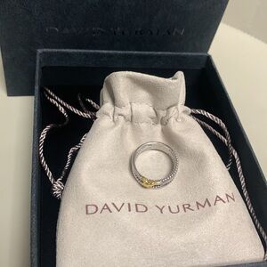 David yurman Two-Tone Silver and Gold Heart Accent Women’s Ring